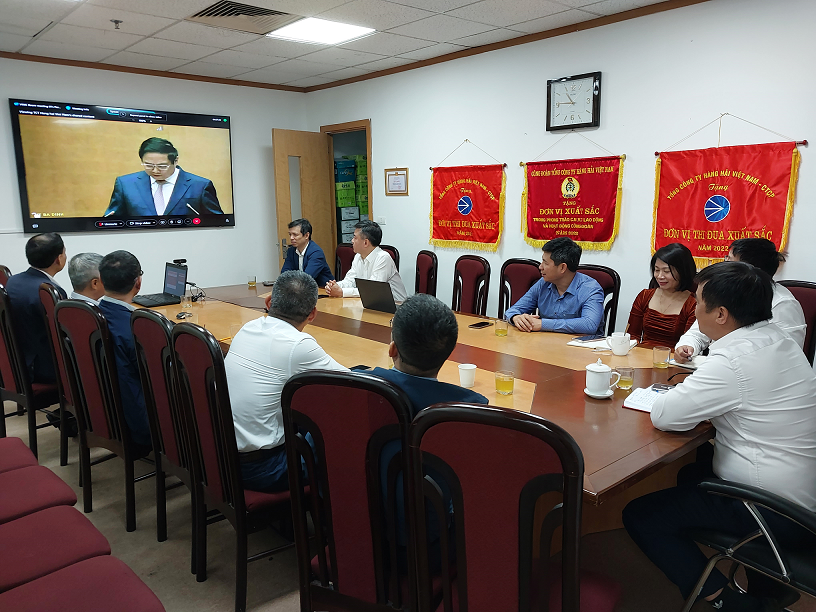 Đảng bộ Công ty Vận tải biển VIMC tham dự Hội nghị nghiên cứu, học tập, quán triệt Nghị quyết Hội nghị lần thứ tám Ban Chấp hành Trung ương Đảng khoá XIII
